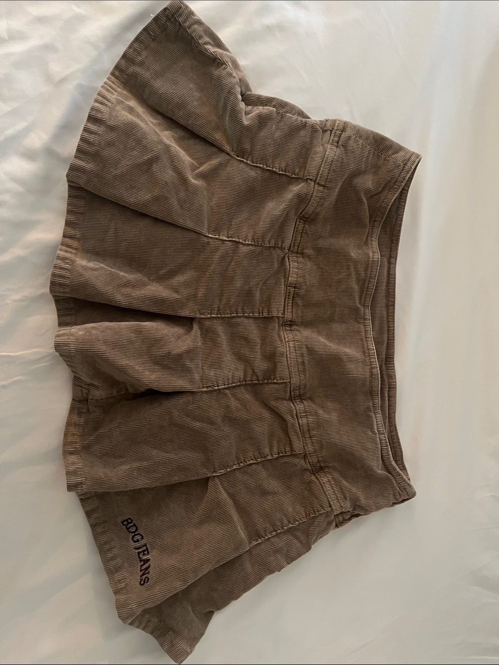 BDG Taupe Corduroy Pleated Skort